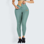 Green Slimming Athletic/Leisure Everyday Legging